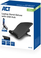 Laptop standaard ACT 6 standen 4-p hub zwart-2