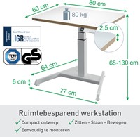 Zit sta bureau Leitz Ergo elektrisch 80x60cm-8
