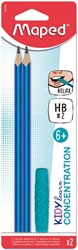 Grafietpotlood Maped Kidy Learn blauw 2 stuks