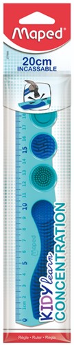 Liniaal Maped Kidy Learn Concentration 20 cm blauw