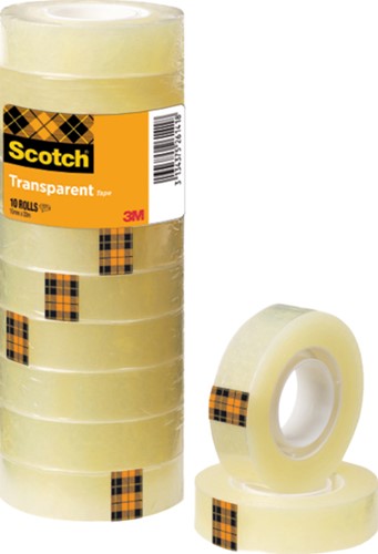Plakband Scotch 508 15mmx33m transparant 10 stuks
