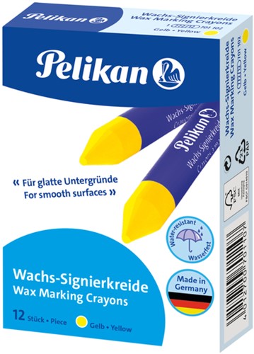 Markeerkrijt Pelikan 772/12 geel 12 stuks