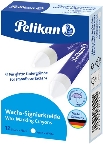 Markeerkrijt  Pelikan 772/12 wit 12 stuks