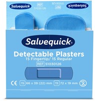 Pleisters Salvequick blauw detectabel mix 6x 30 stuks-2