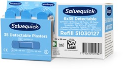 Pleisters Salvequick detectabel refill 6x 35 stuks