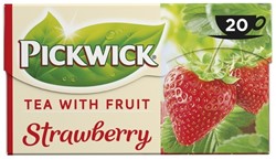 Thee Pickwick aardbei 20 zakjes 1,5 gram | afname per 12 doosjes