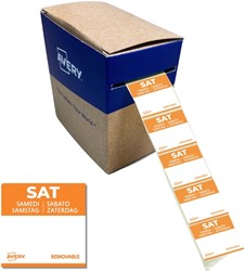 Etiket Avery HACCP zaterdag-oranje 25x25mm 1. 000 stuks