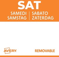 Etiket Avery HACCP zaterdag-oranje 25x25mm 1. 000 stuks-2