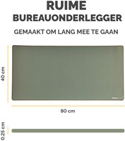 Bureau-onderlegger Fellowes Breyta 40x80cm saliegroen-2