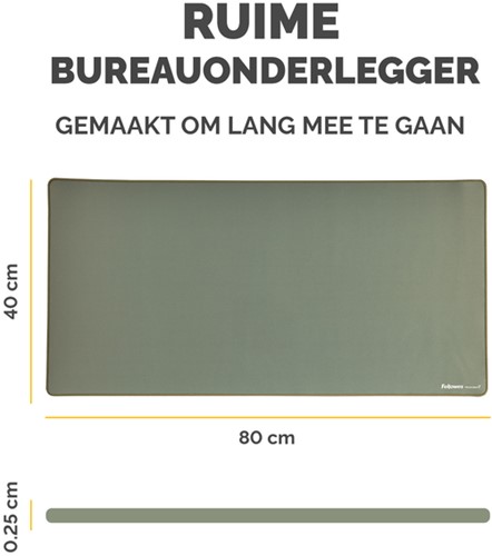 Bureau-onderlegger Fellowes Breyta 40x80cm saliegroen-2