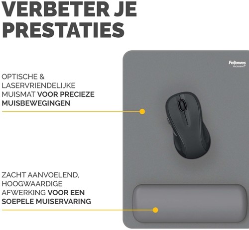 Muismat met polssteun Fellowes Breyta XL 280x210x17,5mm grijs-3