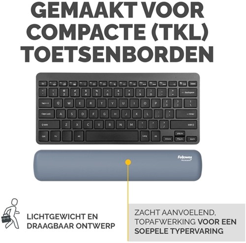 Polssteun toetsenbord Fellowes Breyta Compact 6x32 cm blauw-3