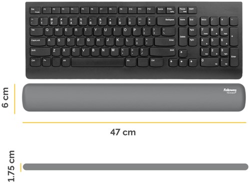 Polssteun toetsenbord Fellowes Breyta 6x47 cm grijs-2