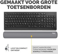 Polssteun toetsenbord Fellowes Breyta 6x47 cm grijs-3