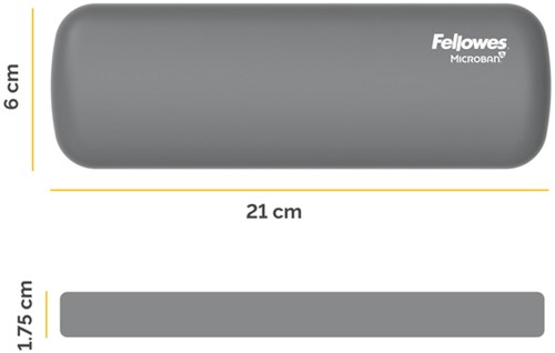 Polssteun Fellowes Breyta Palm 6x21 cm grijs-2