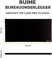 Bureau onderlegger Fellowes Breyta 40x80cm zwart-2