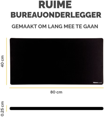 Bureau onderlegger Fellowes Breyta 40x80cm zwart-2