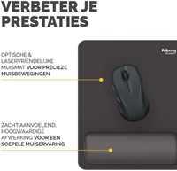 Muismat met polssteun Fellowes Breyta 240x200x17,5mm zwart-3