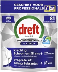 Vaatwastabletten Dreft All-in-one professional Platinum regular 81 stuks