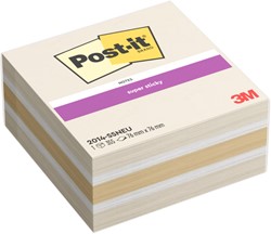 Kubusblok zelfklevend 3M Post-it 2014 Supersticky 76x76mm Neutrality 355 vel