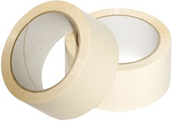 Verpakkingstape papiertape 50mm x 50m cremewit