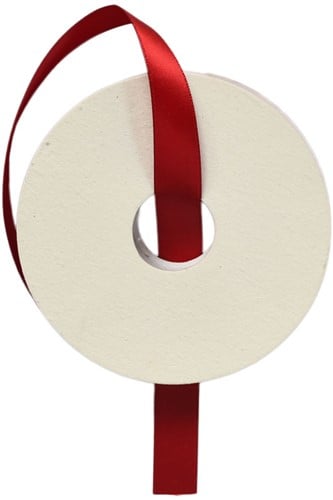 Cadeaulint 15mmx25meter rood stof