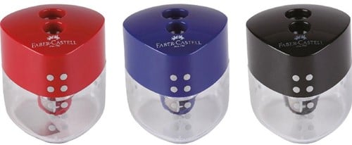 Puntenslijper Faber-Castell dubbel tonmodel assorti