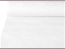 Tafelkleed Damast 1,2 x 50 meter wit