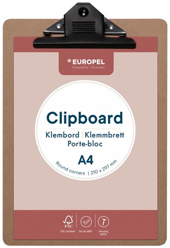 Klembord Europel A4 staand MDF hout