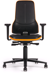Bedrijfsstoel Bimos Neon 2 - 9573 supertec zwart stootrand oranje