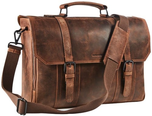 Aktentas Maverick The Original 15.6inch leder donkerbruin