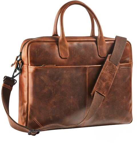 Laptoptas Maverick The Original 15.6inch leder donkerbruin