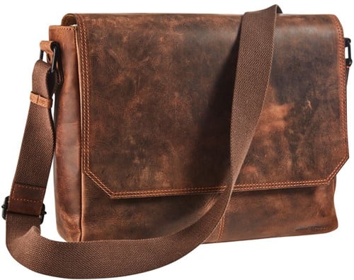 Laptoptas Maverick The Original 14inch leder donkerbruin