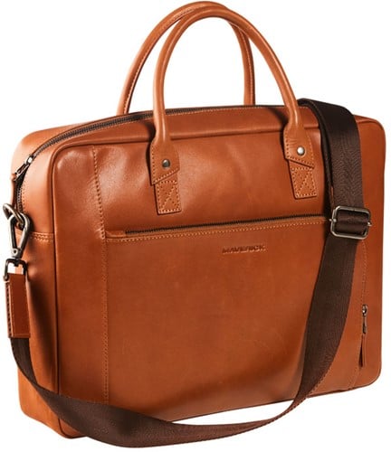 Aktentas Maverick New Men 15.6inch leder donkerbruin