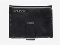 Pasjeshouder Maverick All Black RFID super compact rundsleder zwart