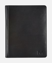 Schrijfmap Maverick All Black A5 18,5x22,5cm rundleer kleur zwart