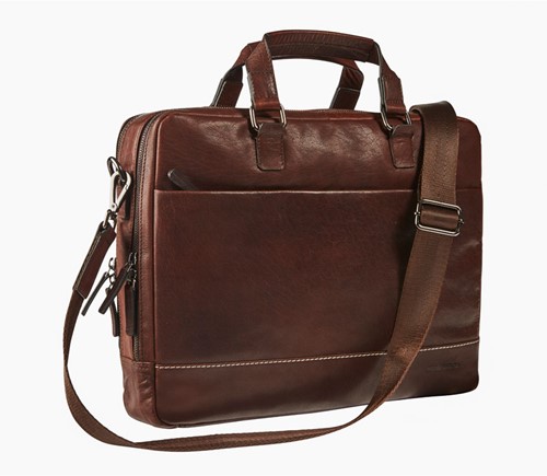 Laptoptas Maverick Rough Gear 15.6inch buffelleder bruin