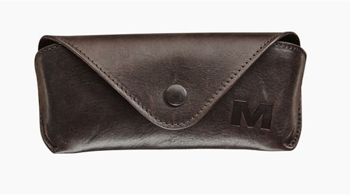 Brillendoosje Maverick Brown volnerf rundsleder bruin