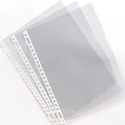 Showtassen Esselte A4 economy 23-gaats 0,03mm generfd transparant copysafe 100 stuks