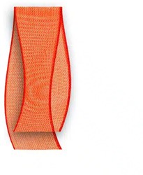 Cadeaulint 20mmx20meter Organza oranje