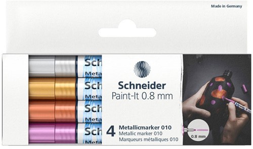 Metallic Marker Schneider Paint-it 010 0.8mm etui 4 stuks (1011501).