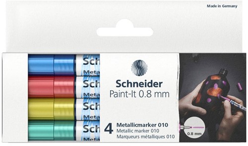 Metallic Marker Schneider Paint-it 010 0.8mm etui 4 stuks (1011502).