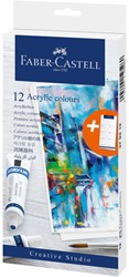 Acrylverf Faber-Castell 12 tubes 20ml assorti