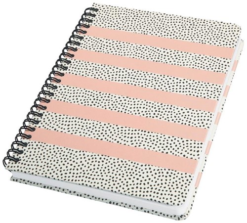 Notitieboek Sigel Jolie A5 spiraal Sweet Dots - 60 vel 100 grams dotted papier. (SI-JN600)