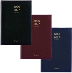 Agenda 2026/2027 Brepols Bretime 7 dagen per 2 pagina's 14,8x21cm 16 maanden vanaf half augustus 2026 omslag assorti creme papier