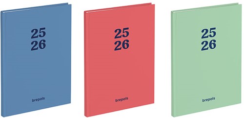Schoolagenda Brepols Horizon Coral A5 2025-2026 assorti
