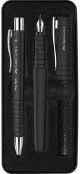 Vulpen + balpen Faber-Castell Poly Pen black in giftbox