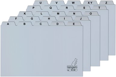 Systeemkaart alfabet Kangaro 10x15cm plastic