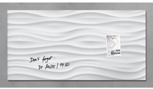 feit Dwars zitten zoete smaak Glas-Magneetbord Sigel SI-GL260 White Wave 910x460x15mm, incl. 2 magneten feit Dwars zitten zoete smaak Glas-Magneetbord Sigel SI-GL260 White Wave 910x460x15mm, incl. 2 magneten