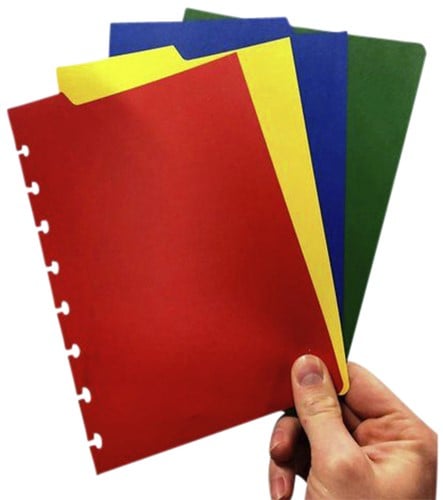 Tabblad Correctbook A5 4-delig assorti